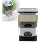 Solar Fish Feeder, Auto Dispenser for Aquarium Tank, Adjustable 1-12 Feedings, 120° Wide Spread, WiFi & Solar Charging