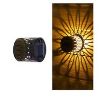 Solar Fish Pattern Wall Light Outdoor Garden Fence Projector Lamp Patio Ambient Deco