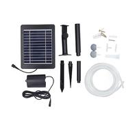 Solar Fish Pond Oxygenator Pump with 6V 4W Solar Panel, 3 - Level Adjustable Aerator - Rechargeable, Design for Outdoor Garden Ponds and Aquariums