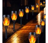 Solar Flame Garden Lights LED - Warm 12-Pack