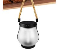 Solar Flame Lights - Dancing Flame Solar Lantern | Powered Flickering LED Light with Rope | Rechargeable Camping Lamp | Outdoor Lighting Accessories for Patio, Camping and Porch