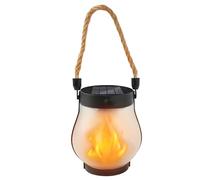 Solar Flame Lights, Flickering Led, Solar-Powered Garden Lantern, Rechargeable Hanging Rope Lamp for Pathway Yard Patio Porch Garden Decor,Long-Lasting Performance Year-Round (1PCS)