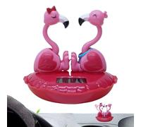Solar Flamingo Ornament - Desktop Shaking Head, Figure Decoration San Theme | Flamingo Car Dashboard Decorative Delight Eco-friendly for Office Desk Display do