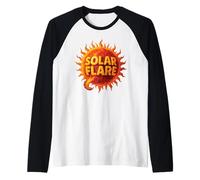 Solar Flare Space Sun Science Aerospace Engineer Eclipse Sol Raglan Baseball Tee