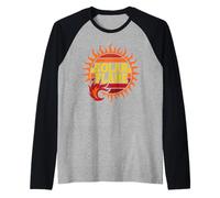 Solar Flare Space Sun Science Aerospace Engineer Eclipse Sol Raglan Baseball Tee
