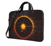 solar flares Patterned 14 inch portable laptop bag with shoulder strap, can be worn as a crossbody bag