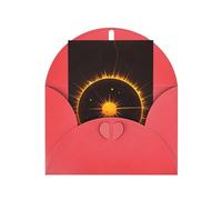 solar flares patterned Red party invitation, vertical greeting card, suitable for anniversary