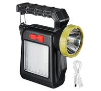 Solar Flashlight - Portable Outdoor Torch, Rechargeable Flashlight | Compact Waterproof Outdoor Torch LED Light for Hiking Fishing Camping Lighting