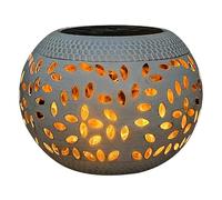 Solar Flickering Flame Fire Pit Light - 3D Dancing Flame Effect LED Table Lamp | IP65 Waterproof Solar Powered Decor | for Patio, Garden, Camping & Outdoor Gatherings