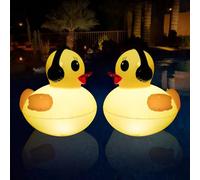 Solar Float Lights for Swimming Pool, Waterproof Pool Lights, 42 cm, Floating Light for Pond Duck Shape, Solar Powered Inflatable Solar Lamp for Pools, Ponds, Garden-2pcs