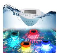 Solar Floating Pool Light, IP67 Waterproof Submersible Pond Light with 6 Lighting Modes, RGB Color Changing Underwater Light for Swimming Pool, Hot Tub, Bath, Garden Decoration