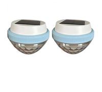 Solar Floating Pool Lights, Auto On/Off LED Pool Lights that Float, IP45 Waterproof RGB & Warm Light Options for Inground GroundPool, Pond, Garden, Patio 10.5 x 9.5 Cm (2 Pcs)