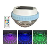Solar Floating Pool Lights, Auto On/Off LED Pool Lights that Float, IP45 Waterproof RGB & Warm Light Options for Inground GroundPool, Pond, Garden, Patio 10.5 x 9.5 Cm (1 Pcs)