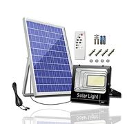 Solar Floodlights Outdoor Remote Control 400-800W,solar Powered Floodlights Light Sensor With 8m Cables, Solar Security Lights IP65 Waterproof For Garden, Garage, Fence, (Size:400W solar flood lights)