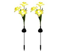 Solar Flower Lights, 3 Heads LED Daffodil Solar Light, Lawn Light for Garden Flowers 600mAh | Solar LED Flowers Outdoor for Garden Lawn Decoration