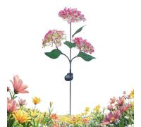 Solar Flower Lights - LED Fairy Lamps, Path Stake Illumination, Waterproof Blossom Landscape Lights, Outdoor Walkway Garden Nightlight, Yard Patio Pathway Accessories, Red Violet Multi Color Petal