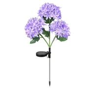 Solar Flowers Outdoor Waterproof | Faux Hydrangea Decorative Garden Lights - Realistic Silk Bloom Fixtures for Landscape Accent, Walkway Borders, Backyard, Terrace, Entryway, Outdoor Illuminat