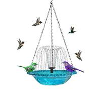 Solar for bird bath, solar powered with cascade effect for feeder, bird bath and feeding station for garden, patio, balcony, for garden lovers, nature observation, lawn, yard, bathing, feeding