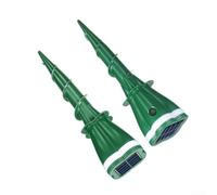 Solar for sonic Mole Repeller 2-Pack Weatherproof Solar for sonic | Solar powered, no batteries needed, works day and night, 2-pack for value set, green PP material
