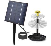 Solar Fountain 2-Tier 2.5W Solar Water Fountain DIY Decorative Solar Fountain Pump with Tray and 300cm Cable Solar Water Pump for Bird Bath Garden Pond Pool