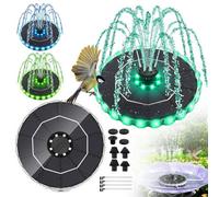 Solar Fountain Floating Pump Water Feature Garden Pool Bird Bath Pond
