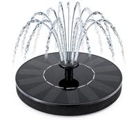 Solar Fountain for Bird Bath, 1.5W Floating Pump with Multiple Nozzles | 200 L/h Flow, Interchangeable Spray Patterns, Direct-Sun Operation for Ponds and Fish Tanks