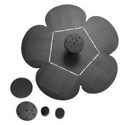 Solar Fountain for Bird Bath, 6.3 Inch Floating Solar Bird Bath with 6 Nozzles Plum-Shaped Outdoor Water Fountain for Garden Yard Pond Pool, for