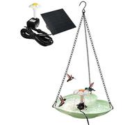 Solar Fountain for Bird Bath - Love Heart Shape with Solar Pump,Outside Bird Bath Water Drinker - for Balcony Handrails Terrace Pillars Patio Yard Balcony Hummingbird