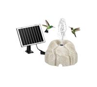 Solar Fountain for Bird Bath Rock Water Fountains with 7W Water Pump, Fountain Pump for BirdBath, Garden, Pond