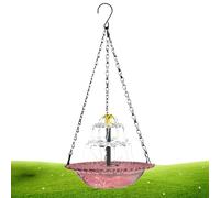 Solar Fountain for Bird Bath with Chain Hook Weatherproof Bowl