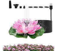 Solar Fountain Outdoor | Pond Fountains Solar Water Pump - Solar Powered Fountain, Solar Pond Pump Bird Bath, Lotus Outdoor Fountain with Nozzles, Solar Fountain Pump