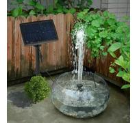 Solar Fountain Pump, 1.5W 7V Solar Powered Pond Pump, 180L/H Water Submersible Fountain For Mini Ponds And Garden Pools