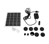Solar Fountain Pump - 6 Nozzle Covers Adjustable Spray Height Shape, Automatic Power Off, Durable ABS Material for Garden Fish Ponds Pools Outdoors