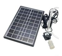 Solar Fountain Pump, 6W Solar Powered Water Pump Solar Panel Kit with Transparent Hose and Filter for Pond, Fountain, BirdBath, Garden