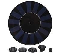 Solar Fountain Pump, 7V 1.5W Solar Powered Water Features with 5 Nozzles, Floating Fountains for Bird Bath Pool Patio Pond and Fish Tank Garden