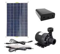 Solar Fountain Pump, 800L/H DC 12V Brushless Solar Water Pump for Pond Irrigation Fountain for Indoor, Outdoor