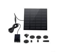 Solar Fountain Pump Kit with Separate Panel, 6 Nozzles Outdoor Water Feature for Pond Garden Patio, Built-in Filter Floating Bird Bath Fountain, Black