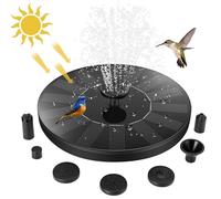 Solar Fountain Pump,Solar Powered Water Features with 7 Nozzles for The Garde...