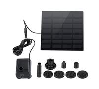 Solar Fountain,Square Solar Water Fountain with 6 Nozzle,1.2 W Bird Bath Solar Water Pump with Extended-Length,Submersible Pump for Pond,Pool,Garden,Fish Tank