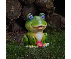 Solar Frog Garden Ornament Outdoor LED Light Path Lighting Fun Blinking Effect