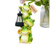 Solar Frog Light, Garden Statue Lantern Decor, Outdoor Pathway Lamp with Automatic Charging System, Weatherproof Resin Design, Decorative Frog Light Sculpture Style, Solar Garden Lights for Yard Use