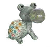 Solar Frog Turtle Statue,Solar Powered Bubble Blowing Garden Decor