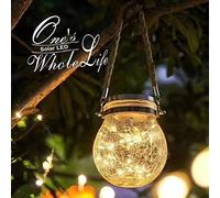 Solar Garden 20 LED String Cracking Effect Globe Jar Hemp Rope Weatherproof, Energy Efficient, and Waterproof Solar Garden Led Light for All Occasions