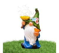 Solar Garden Figures for the Garden, Solar Powered Decorative Figures for Outdoor Use, Resin Cute Garden Gnome Night Light for Pool Edge Path Lawn Gift