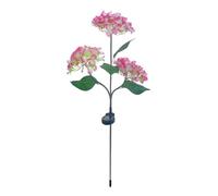 Solar Garden Flower Light - Silk PVC LED Fairy Waterproof Hydrangea Lamp, IP44 Colorful Flickering Outdoor Decor, Vibrant | Yard Lawn Pathway Walkway Patio Landscape Party Courtyard 81x15cm 130g