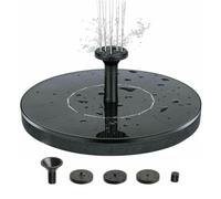 Solar Garden Fountain Floating in Pond with 4 Nozzles, Filter and Pump, Solar Powered Water Feature for Ponds and Pools