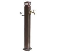 Solar Garden Fountain with Brass Faucet & 2 Adjustable Light Types for Irrigation & Washing - Outdoor Water Feature for Garden Decor & Relaxation