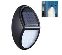 Solar Garden Light with 10LED, Smart Light-Controlled Solar Wall Light for Yard, Courtyard, IP65 Outdoor Solar Lamp for Patios, Gardens, YBunds, Terraces (Black)