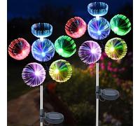 Solar Garden Lights, 2 Pack Jellyfish Solar Lights Outdoor Decoration, Women' Gifts 2 Lighting Modes Waterproof Solar Flower Lights Garden Yard Lawn Decorations Solar Outdoor Ornament with LED Lights