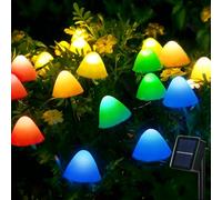Solar Garden Lights 5M 20 LED Mushroom Solar Lights Outdoor Garden, Waterproof Toadstool Stake Light, Outside Landscape Fence Pathway Yard Wedding Party Lawn Patio Backyard Decorations- Multicolour